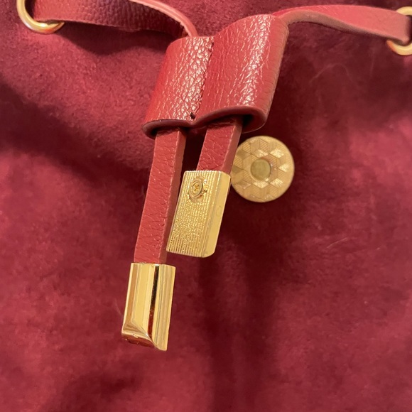 Forever 21 burgundy fabric backpack with drawstring - Picture 4 of 7